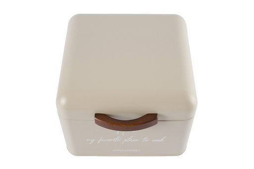 Хлебница, 20х20х14 см, металл/дерево, квадратная, бежевая, Retro - Anna lafarg фото 3