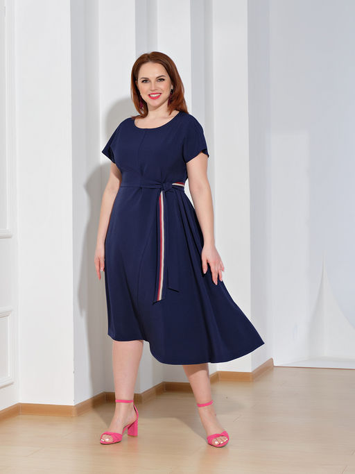 Платье 0083-3 темно-синий