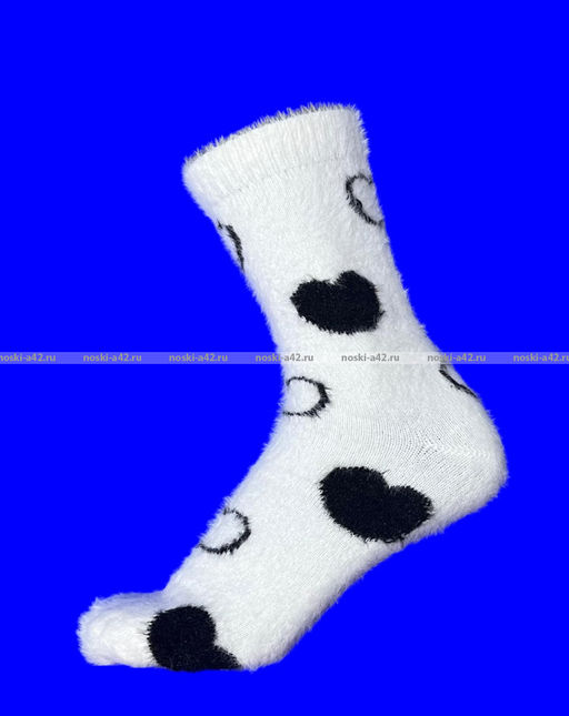 Цена за 10 пар. Ecosocks носки женские ангора НОРКА СЕРДЦЕ высокие арт. 6621