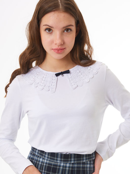 Блузка белый 181230509в - Nota bene фото 10