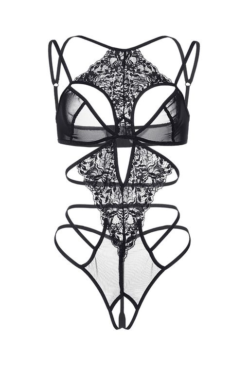 Эротическое боди Erolanta Eva, черный (50-52) фото 8