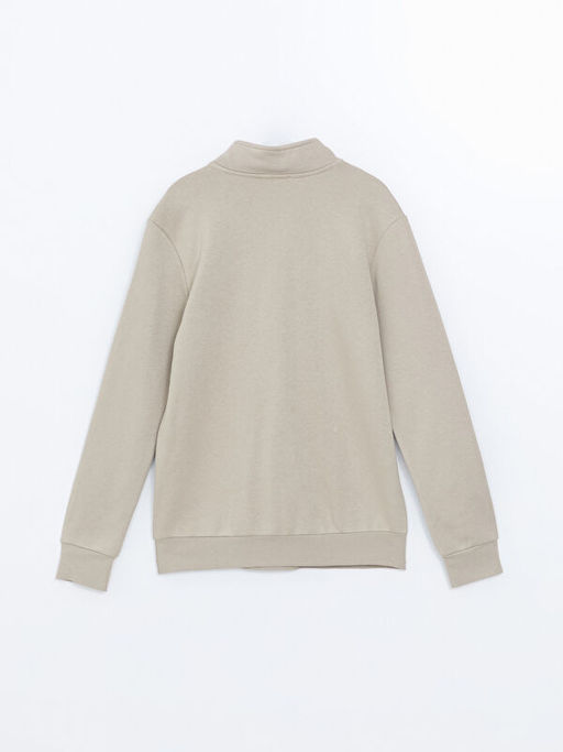 Dik Yaka Uzun Kollu Bask?l? Erkek Sweatshirt - Waikiki фото 3