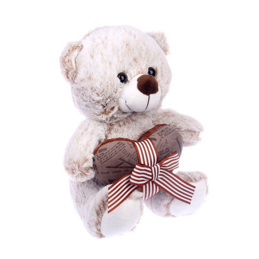 Мягкая игрушка «Мишка с сердцем», 25 см, цвета МИКС