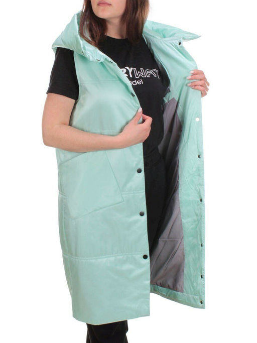 M006 MENTHOL Жилет женский демисезонный (100 гр. синтепон) - Фабричный китай фото 6