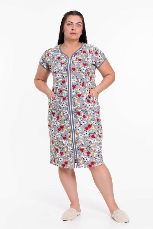 Халат М32012и серый - Елена фото 2