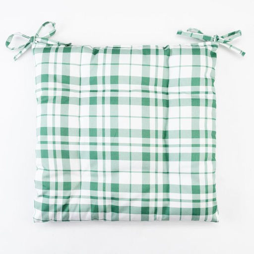 Подушка на стул «Этель» Eucalyptus, 42×42 см, белая