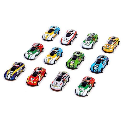 Машинки металлические Безумные гонки, набор 50 шт., металлические, инерция, игровой коврик, в детском ящике на колёсах с крышкой - АвтоГрад фото 8