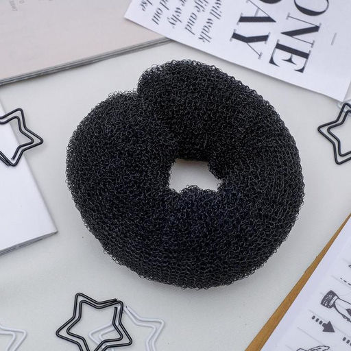 Цена за 6 шт. Валик на кнопке для создания пучка, 4.5×17 см, чёрный