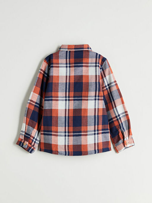 Uzun Kollu Ekose Erkek ?ocuk G?mlek