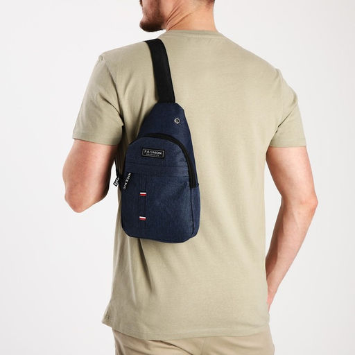 Сумка слинг мужская из текстиля, отверстие для наушников, цвет синий - Simaland фото 7