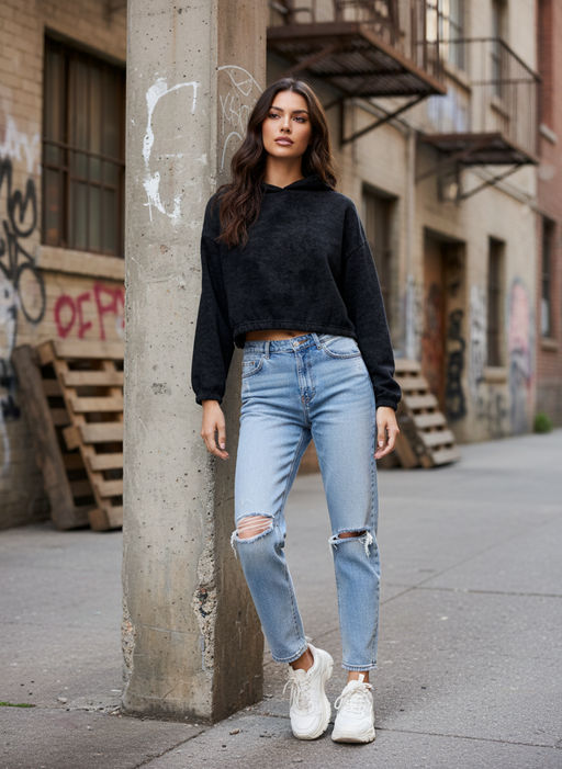 Худи женское укороченное арт. 1085