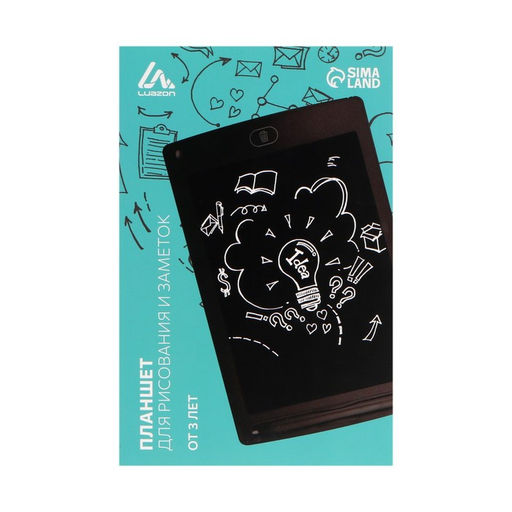Планшет для рисования и заметок Luazon TAB-1, 8.5, цветная линия, функция блокировки, черный - Luazon home фото 9
