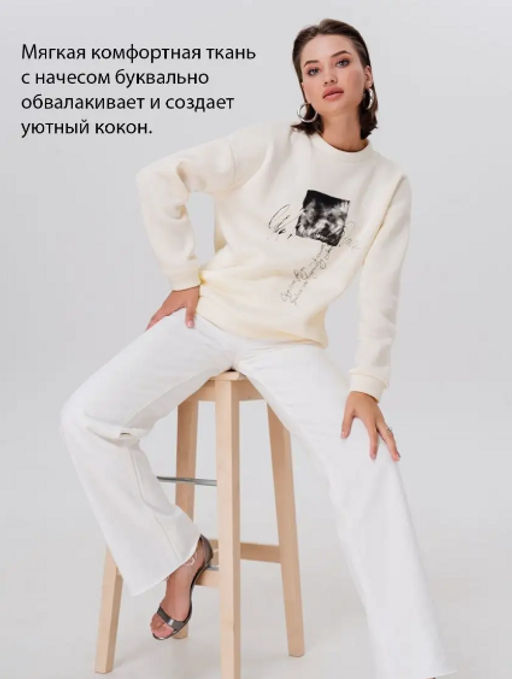 Свитшот с начёсом и шёлкографией - Sahar art lab фото 11