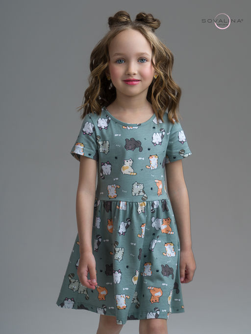 Платье Лето котята хаки - Sovalina фото 23
