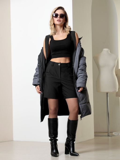 25422 Пальто графитовый - Dizzyway фото 5