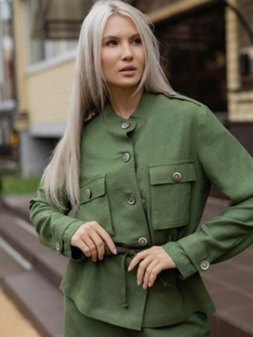 Жакет рубашка лён 57%,вискоза 43%