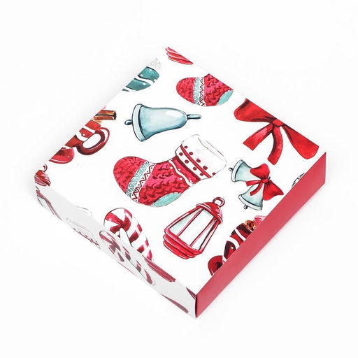 Цена за 2 шт. Коробка под 9 конфет Новогодний фонарик, 13.7?13.7?3.5 см - Дарите счастье фото 8