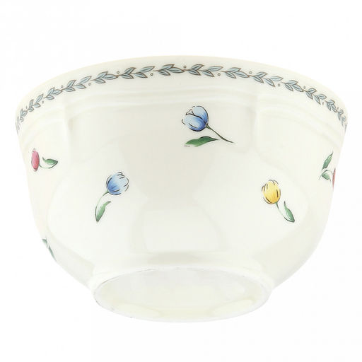 Ласковый май Салатник фарфоровый 400мл, д12,6см, h6,6см, с деколью, рельефный декор, кремовый (Китай) - Домашняя мода фото 3
