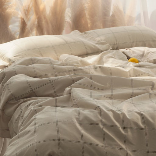 Постельное бельё Этель евро Cage: beige, 200х215 см, 215х240 см, 50х70+3 см-2 шт, мако-сатин, 114г/м2 фото 8