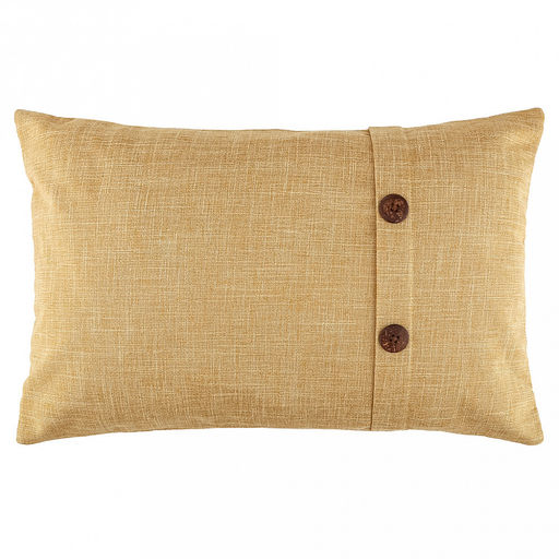 Наволочка декоративная 32х50см Пуговицы горчичный, 2-х сторонняя, искусственная ткань, подкладка-флизелин, на молнии (Китай) - Домашняя мода фото 5