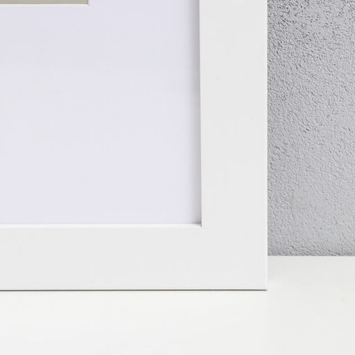 Фоторамка для фото 60×90 см Ellis, МДФ, с паспарту, белый, (пластиковый экран)