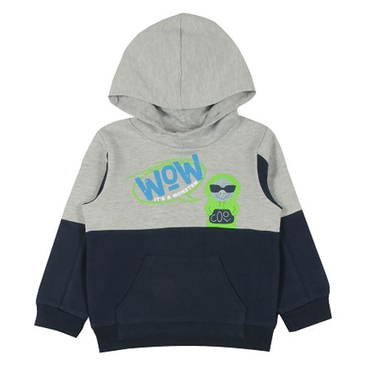 CRB wear/CWK 62496-1 Джемпер модель худи для мальчика, серый меланж-темно-синий/Ex.Cherubino  фото 8