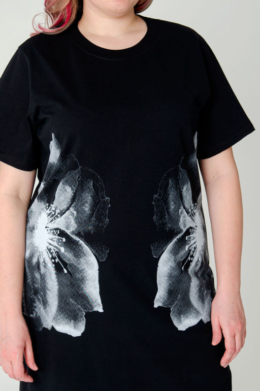 Арт. 4157 Туника женская 52-60 (5 шт) Цвет:черный