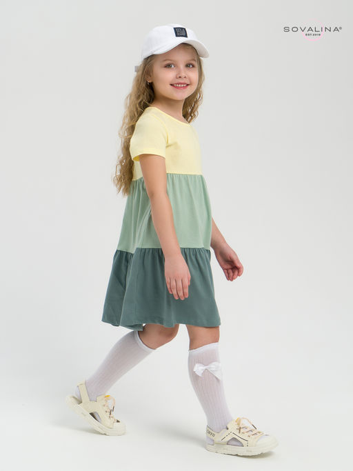 Платье Тия желтый-полынь-хаки - Sovalina фото 10