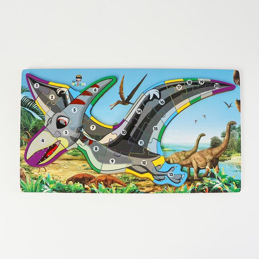 Деревянный пазл по номерам Динозавры МИКС - Лесная мастерская фото 7