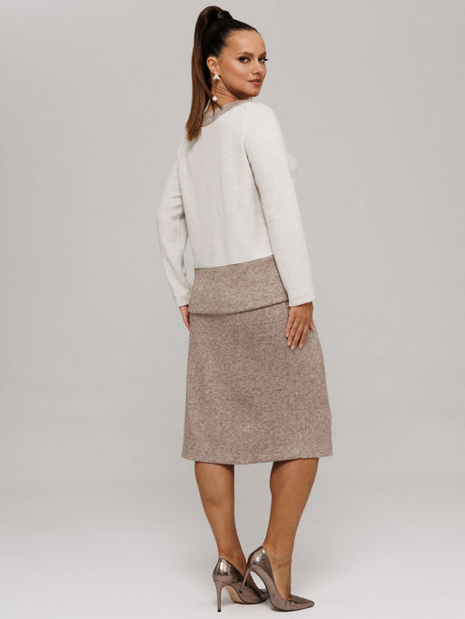 Костюм Galean Style 994 беж с коричневым  фото 7