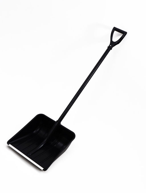 Лопата 400 х 400 мм, пластик, стальной черенок, оцинкованная планка, V-ручка GRADER