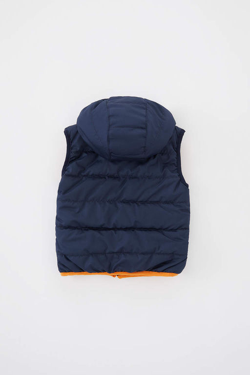 Жилет с капюшоном для маленьких мальчиков - Defacto фото 5