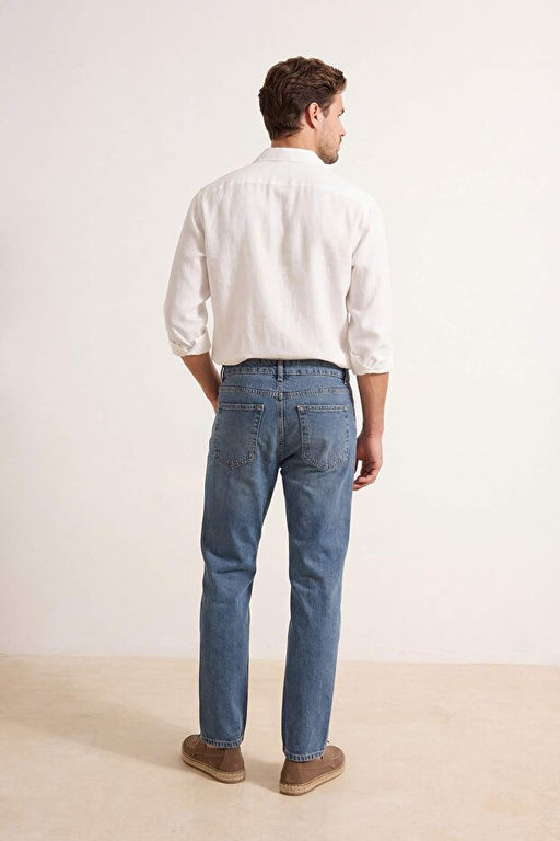 Mavi Straight Fit Esnek Kuma_ Kot Pantolon Jeans TMNSS26JE00001 - Trendyolmilla фото 2