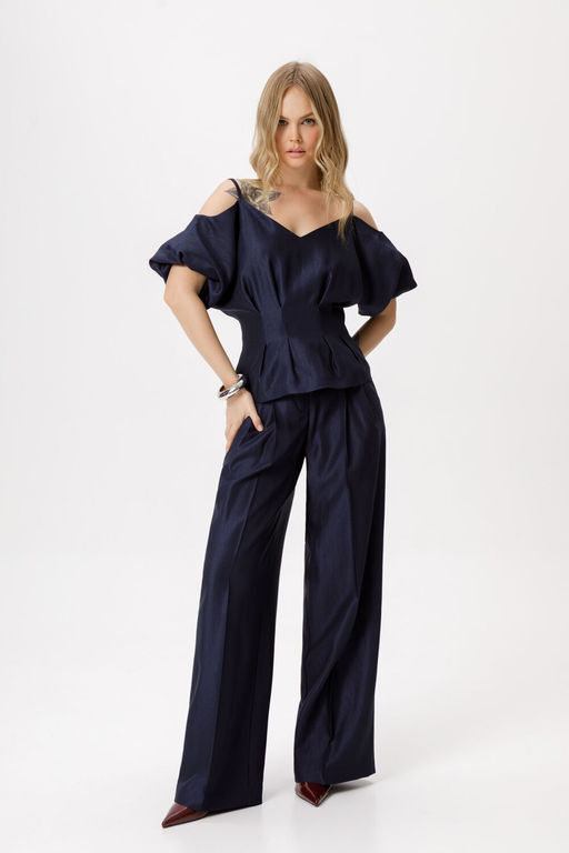 Блуза Pirs 6418 темно-синий  фото 6