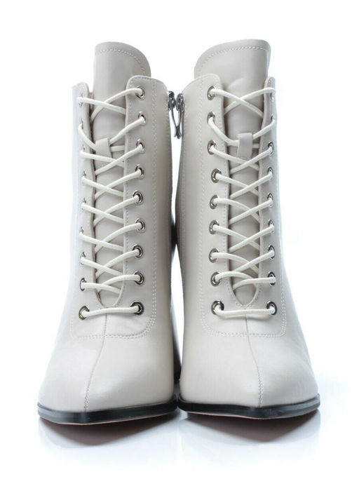 01-PCS125-2 BEIGE Ботинки демисезонные женские (натуральная кожа, байка)