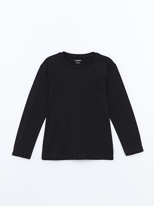 Bisiklet Yaka Basic Uzun Kollu Erkek Bebek Ti??rt 2li