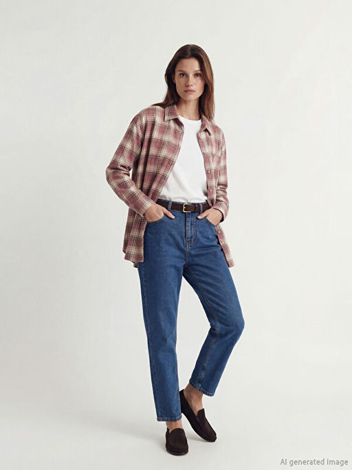 Mom Fit Kad?n Jean Pantolon