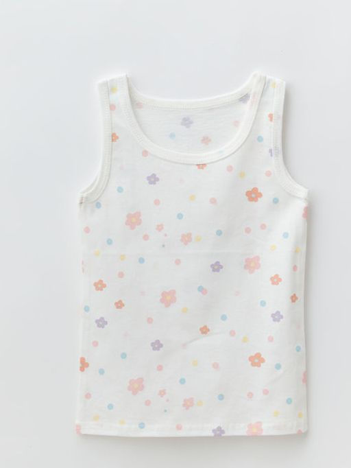 Майка для девочки хлопковые, Белый/рожок, 536 - Lesi kids фото 10