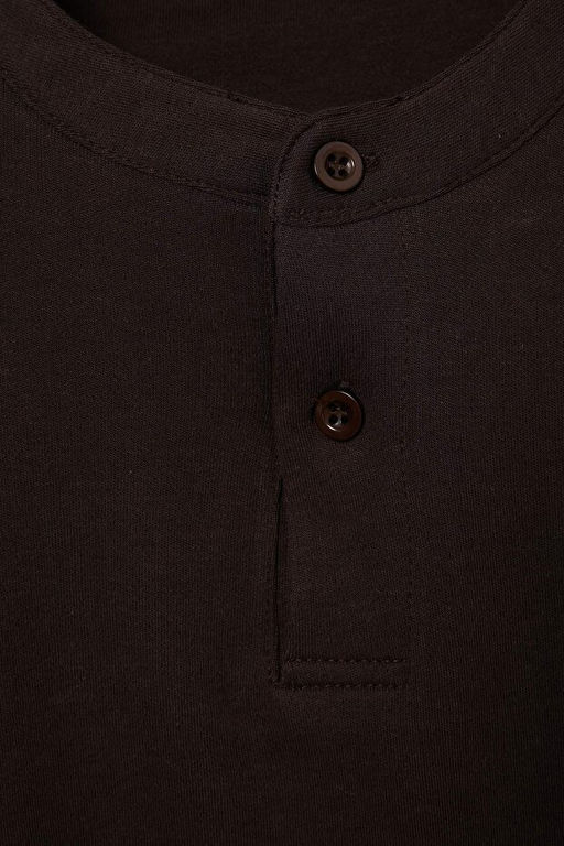 Kahverengi D___k Omuz Regular Wardrobe Essentials D__meli _nterlok Uzun Kol T-Shirt TMNAW27TS00003 - Trendyolmilla фото 2