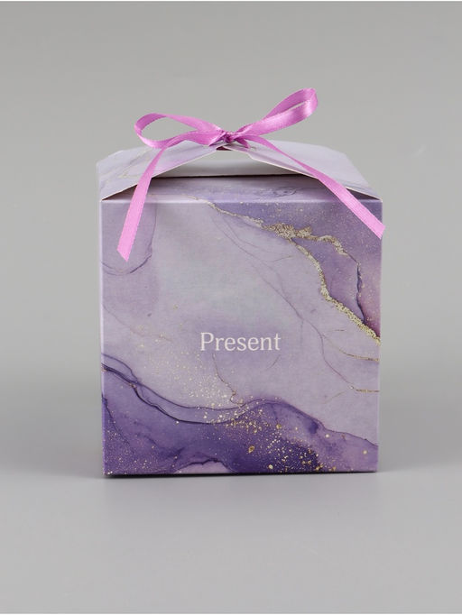 Цена за 10 шт. Коробка подарочная самосборная Present, 12×12×12 см, с лентой
