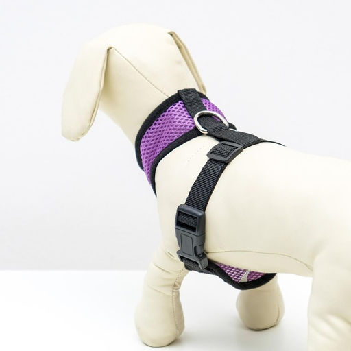 Шлейка мягкая из неопрена, размер L, ОШ 39 см, ОГ 36-46 см, фиолетовая - Пижон фото 2