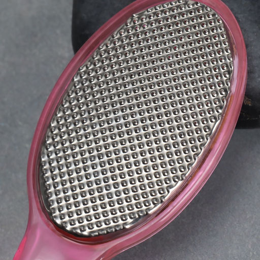 Пилка для пяток, двусторонняя, металлическая/наждачная, 17.5 см, МИКС