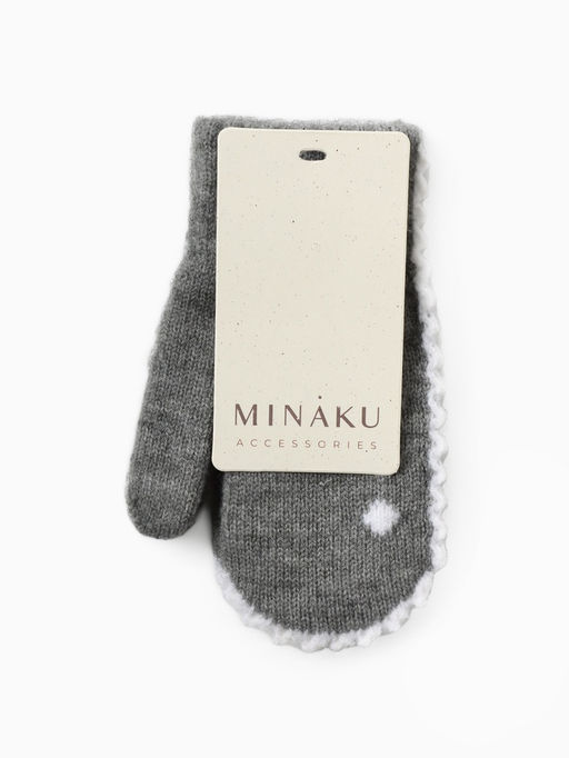 Варежки детские MINAKU, серые, 15 см
