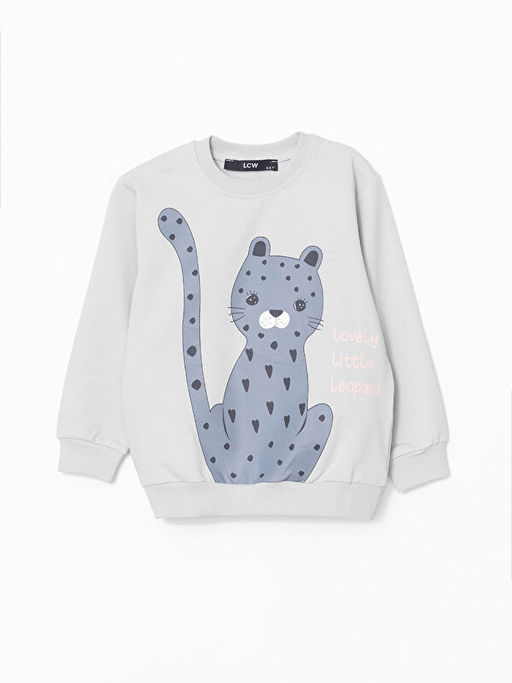 Bisiklet Yaka Bask?l? K?z Bebek E?ofman Tak?m