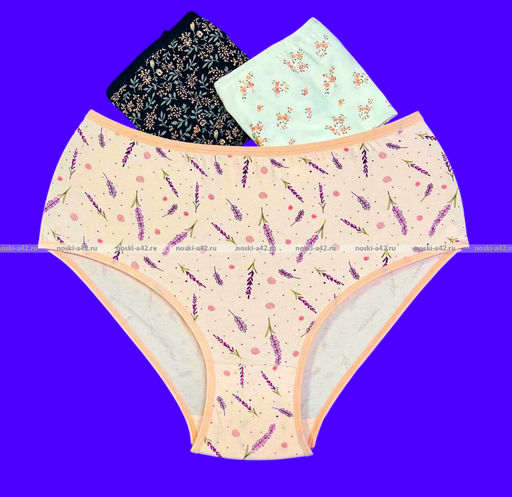 Цена за 3 шт. Трусы женские Miss Emma Турция высокая посадка большие размеры № 6