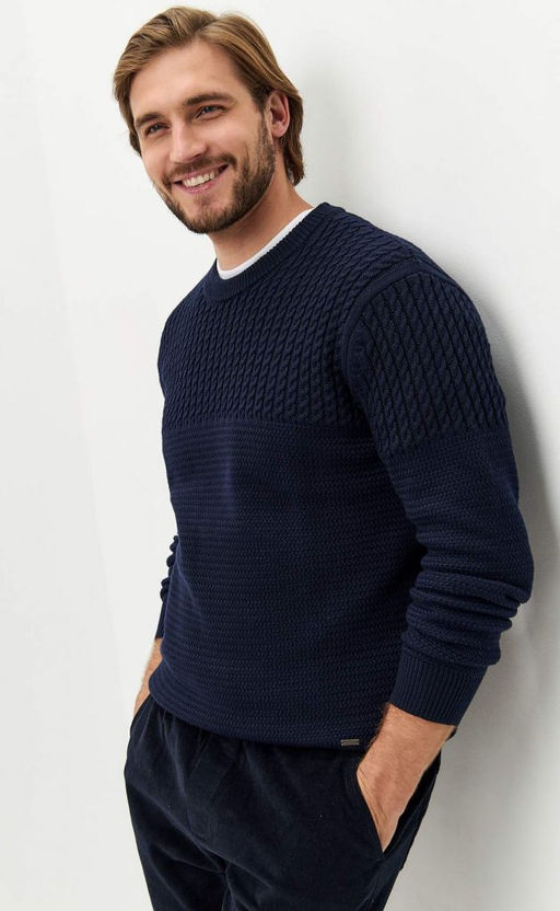 Пуловер F421-1557 d.blue - Fine joyce фото 9