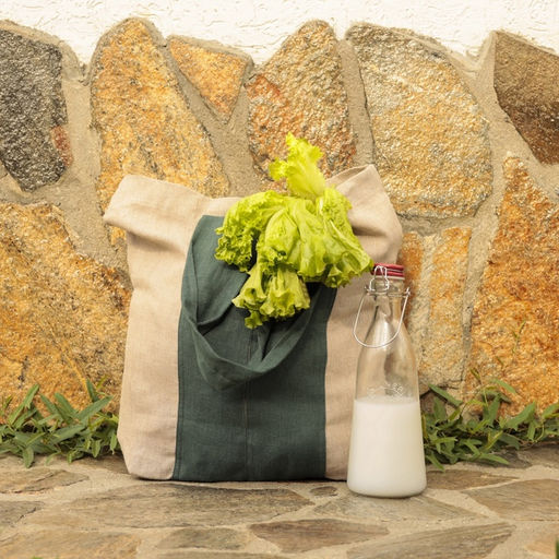 Сумка шоппер с ручками SL HOME Linen shopper, 50?50 см, 100% лён, 200 г/м2