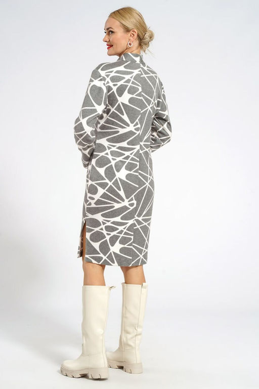 Платье ALANI 2030 серый с белым - Alani collection фото 3