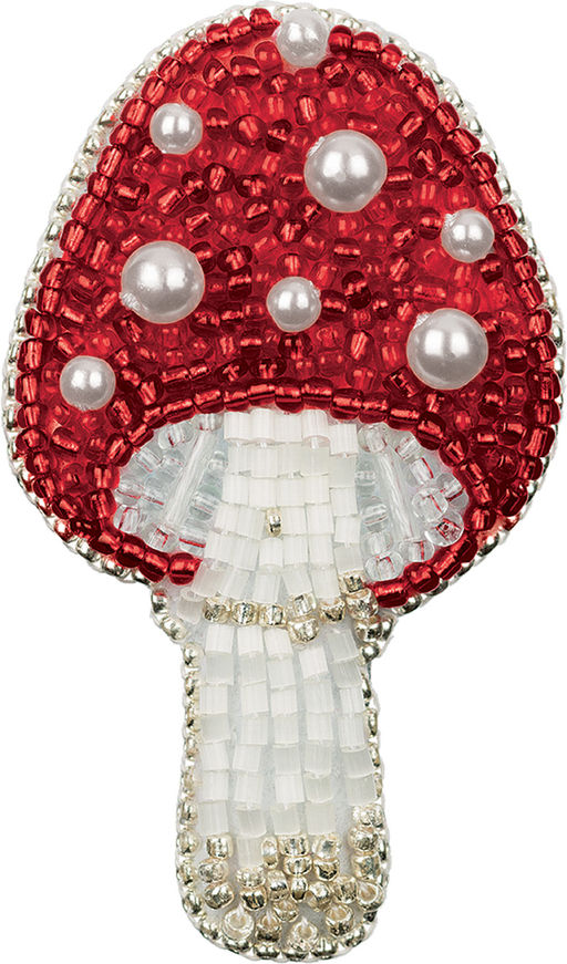 Klart набор для вышивания 10-006 Брошь. Мухомор 4 х 7 см