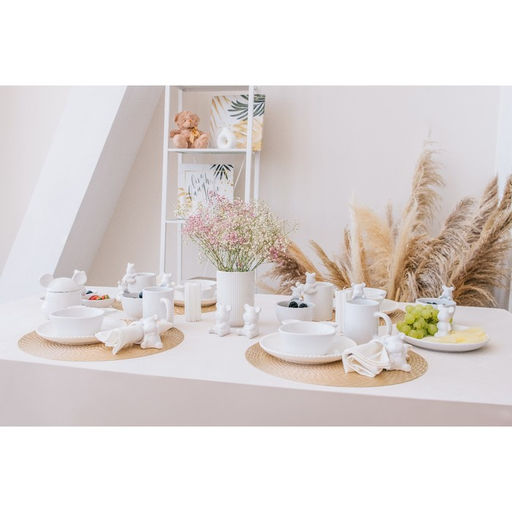 Набор для специй Доляна «Стильный мишка», 2 предмета: солонка 30 мл, перечница 30 мл, белый